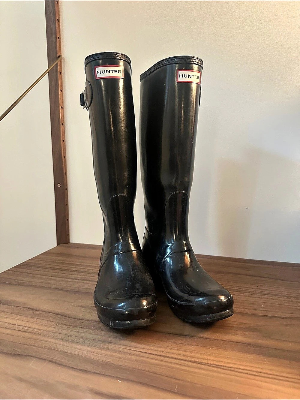 Hunter Original Tall Gloss Rain Boots Black